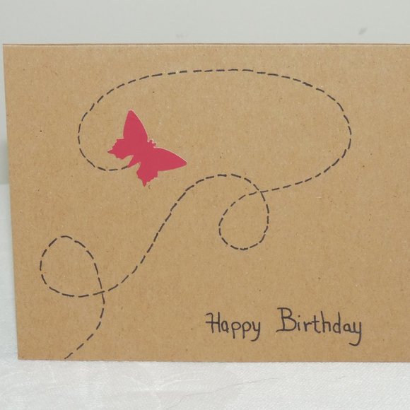 Set of 4 Whimsical Butterfly Blank Note Cards With Envelopes, Original Artwork - Picture 4 of 5